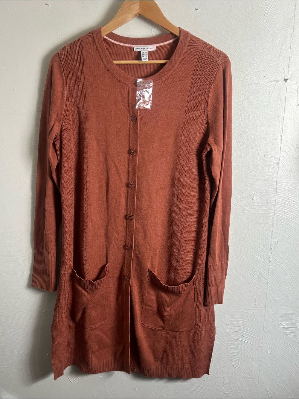 Isaac Mizrahi Long Cardigan Sweater Lightweight Pockets